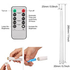 Bougies LED Sans Flamme – Lot de 6 Bougies Coniques Vacillantes avec Télécommande