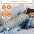 Coussin Chauffant Électrique – 9 Niveaux de Chaleur, Minuterie, Dos, Nuque & Épaules