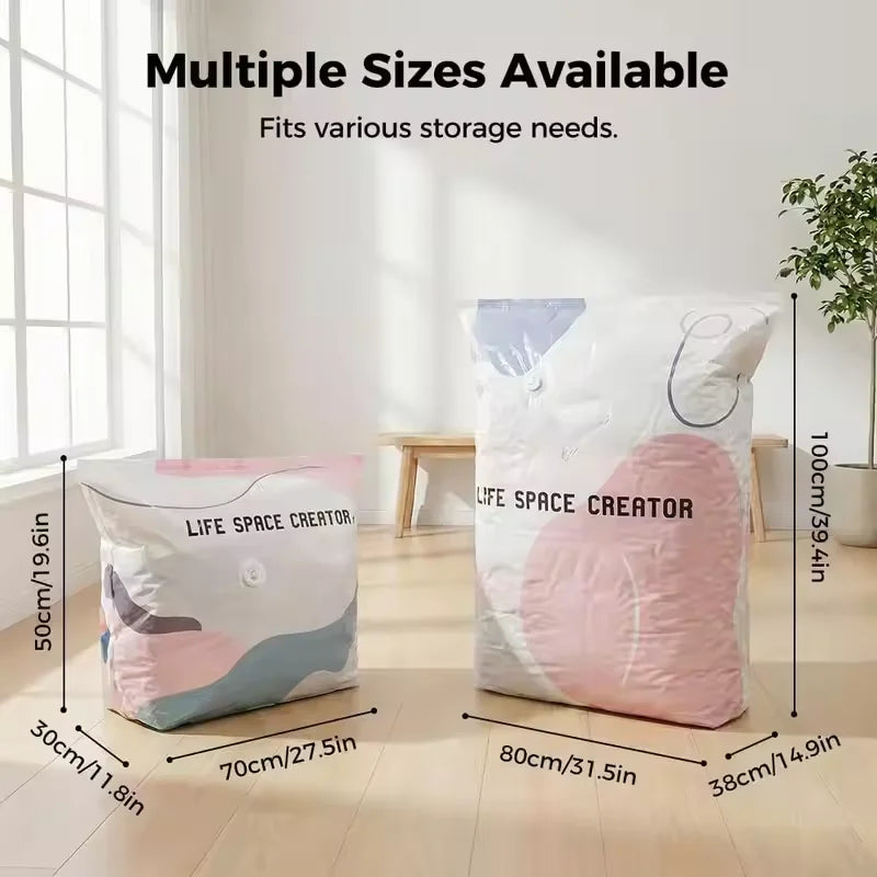 Sacs de Rangement Sous Vide 3D – Lot de 3, Sans Pompe, Gain de Place